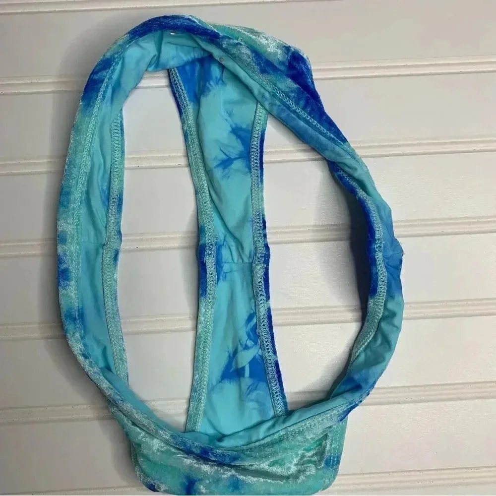 Frankie’s Bikinis Oliver Bottom Aqua Tie Dye